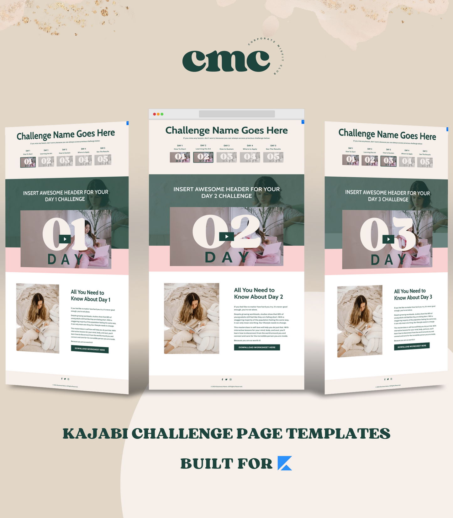 Kajabi Challenge Page Templates