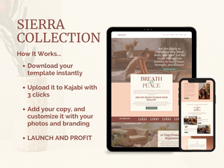 Sierra Collection Website - Boho Chic Kajabi Website Template