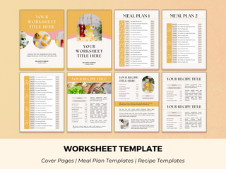 Ella Rose Collection Meal Planning Template & Recipe Book Canva Templates